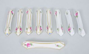 Neun Messerbänkchen Meissen/ knife rests