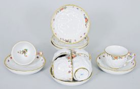 Sechs Mokkatassen Schwanenservice Meissen/ mocha cups