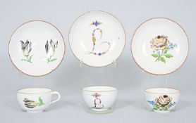 Drei Tassen Meissen Marcolini-Periode/ cups