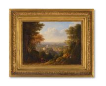 GEORGE ARTHUR FRIPP (BRITISH 1813-1896), ITALIANATE LANDSCAPE WITH GOATHERDS
