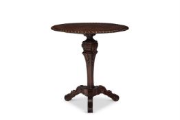 A VICTORIAN CARVED OAK OCCASIONAL TABLE, CIRCA 1860