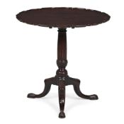 A GEORGE III CARVED MAHOGANY 'PIE CRUST' TRIPOD TABLE, PROBABLY IRISH, CIRCA 1760