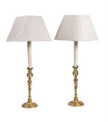 A PAIR OF FRENCH ORMOLU CANDLESTICKS, CAST BY BARBEDIENNE