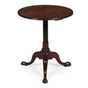 A GEORGE III RED WALNUT OR MAHOGANY TRIPOD TABLE, PROBABLY IRISH, CIRCA 1760