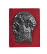 AFTER THE ANTIQUE, A FRENCH BRONZE PROFILE PORTRAIT PLAQUE OF A GREEK PHILOSOPHER