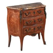 A FRENCH MARQUETRY PETIT COMMODE, IN LOUIS XV STYLE, LATE 19TH CENTURY