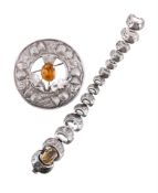 SCOTTISH INTEREST: WARD BROTHERS, A 20TH CENTURY SILVER THISTLE PLAID BROOCH