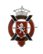 SCOTTISH INTEREST: A LATE VICTORIAN HARDSTONE BROOCH