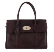 MULBERRY, BAYSWATER, AN OXBLOOD PEBBLE LEATHER HANDBAG