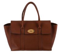MULBERRY, BAYSWATER, A BROWN PEBBLE LEATHER HANDBAG