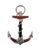 SCOTTISH INTEREST: A VICTORIAN AGATE ANCHOR BROOCH