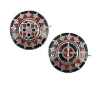 SCOTTISH INTEREST: TWO VICTORIAN HARDSTONE BROOCHES