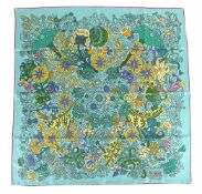 HERMÈS, CACHE CACHE FLEURI, A SILK SCARF