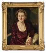 WILFRED GABRIEL DE GLEHN (BRITISH 1920-2001), PORTRAIT OF CYNTHIA LEGH