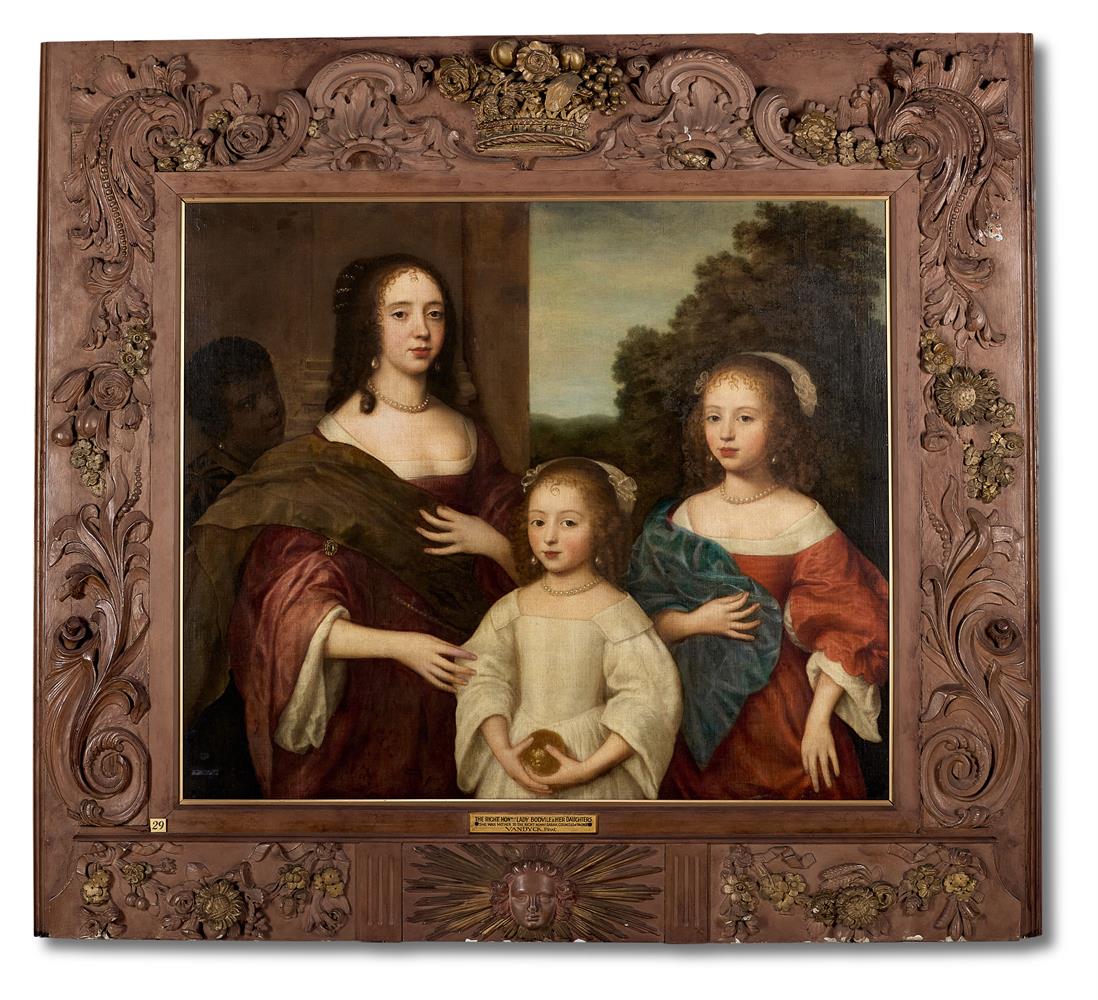 ANGLO-DUTCH SCHOOL (CIRCA 1645), GROUP PORTRAIT OF LADY BODVILE WITH HER TWO DAUGHTERS