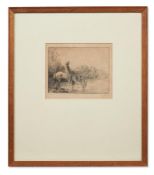 ALPHONSE LEGROS (FRENCH 1837-1911), FORDING A RIVER (LE GUE)