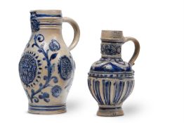 A WESTERWALD SALTGLAZE STONEWARE JUG, LATE 16TH/EARLY 17TH CENTURY