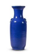 A CHINESE BLUE GLAZED VASE, 19TH CENTURY