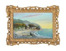 RICHARD ALLAM (BRITISH 19TH CENTURY), HARBOUR SCENE; BEACH SCENE (2)