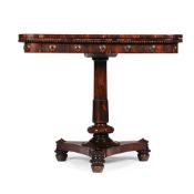 Y A GEORGE IV ROSEWOOD CARD TABLE, CIRCA 1825
