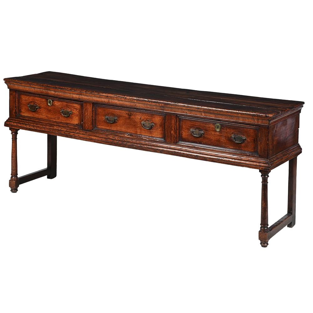 A GEORGE II OAK DRESSER BASE, CIRCA 1740 - Image 2 of 3