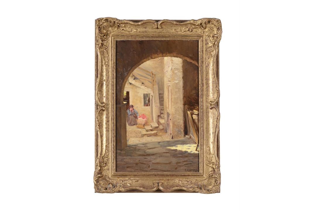 THOMAS BOWMAN GARVIE (BRITISH 1859-1944), A CORNER IN BAVENO - Image 1 of 2