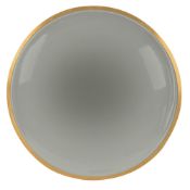 A BRASS FRAMED CIRCULAR CONVEX MIRROR