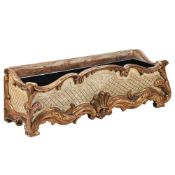 A CARVED GILTWOOD AND CREAM PAINTED PLANTER, POSSIBLY ITALIAN, 19TH CENTURY