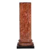A SCAGLIOLA PEDESTAL COLUMN, LATE 19TH OR EARLY 20TH CENTURY