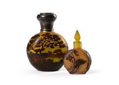 ÉMILE GALLÉ (FRENCH, 1846-1904), TWO SCENT BOTTLES, CIRCA 1900