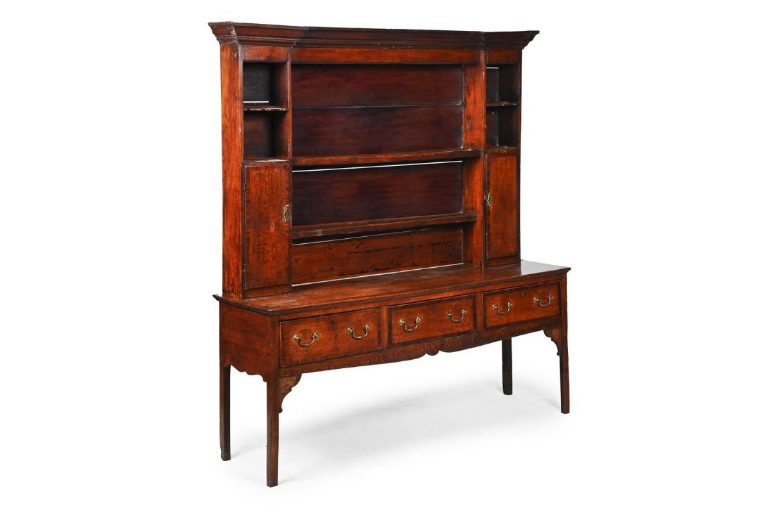 A GEORGE III OAK DRESSER, LATE 18TH OR EARLY 19TH CENTURY - Image 2 of 2