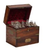 A VICTORIAN MAHOGANY AND BRASS MOUNTED APOTHECARY BOX, BY GODFREY AND COOKE