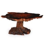 A BURRWOOD LOW OCCASIONAL TABLE, 20TH CENTURY