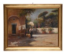 G. PICCINI (ITALIAN 20TH CENTURY), BOY WITH A LAMB