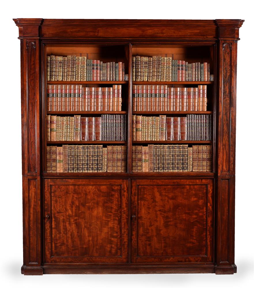 A MAHOGANY LIBRARY BOOKCASE, CIRCA 1835 AND LATER ADAPTED