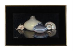 λ CARLOS LAHARRAGUE RODRIGUEZ-BAUZA (SPANISH 1936-2018), STILL LIFE WITH SHELLS