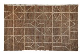 A NATURAL JUTE HANDWOVEN CARPET, CONTEMPORARY