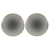 A PAIR OF CIRCULAR CONVEX MIRRORS