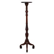 A MAHOGANY TORCHERE STAND, 19TH CENTURY