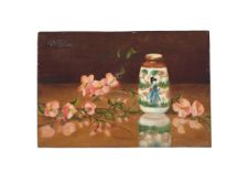 λ MARGHERITA BARTALINI (20TH CENTURY), STILL LIFE WITH JAPANESE POT AND BLOSSOMS