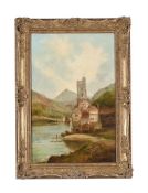 FOLLOWER OF ALFRED VICKERS, A VILLAGE BY THE LAKESIDE