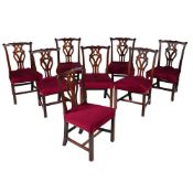 A SET OF EIGHT GEORGE III MAHOGANY DINING CHAIRS, CIRCA 1780