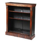 Y A WILLIAM IV ROSEWOOD OPEN BOOKCASE, CIRCA 1835