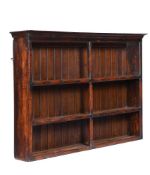 A FLIGHT OF THREE ELM HANGING WALL SHELVES, 18TH CENTURY