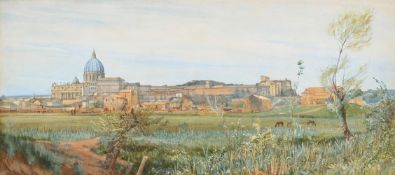 GEORGE HOWARD (BRITISH 1843 - 1911), ROME, VIEW OF ST PETER'S