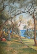 GEORGE HOWARD (BRITISH 1843 - 1911), OLIVE TERRACES AT ONEGLIA