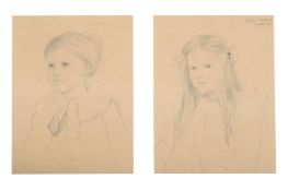 GEORGE HOWARD (BRITISH 1843 - 1911), PORTRAITS OF JESHURUN AND CHRISTINA