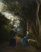 GEORGE HOWARD (BRITISH 1843 - 1911), TWO LADIES IN A PARK