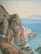 LADY CECILIA HOWARD (BRITISH 1868 - 1947), AMALFI FROM THE CAPPUCCINI GARDENS