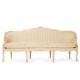 A CREAM, GREEN AND BLUE PAINTED SERPENTINE SOFA, FRENCH, LATE 19TH CENTURY, IN THE LOUIS XV STYLE - Image 1 of 3